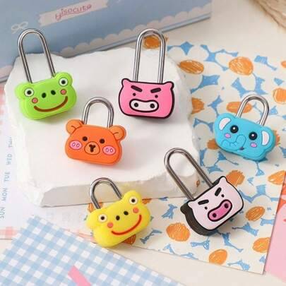 Shein 3 Pcs Compact Colorful Plastic Padlocks With Keys