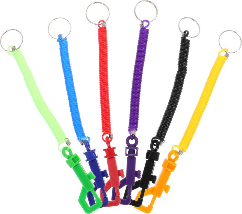 Inoomp Plastic Telescopic Rope Keychain For Keys And Backpack