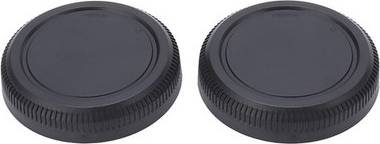 2pcs Rear Lens Caps - ABS Plastic, Snap-On Rear Lens Cap