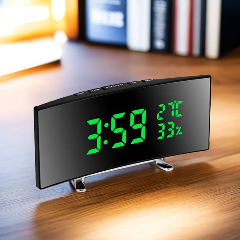 Digital led clock Temu 6.6 Inch Large Digital Led Alarm Clock