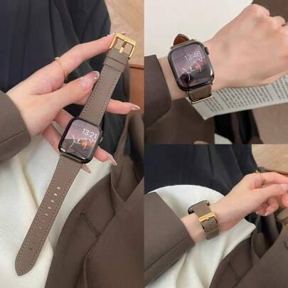 Shein Leather Loop Strap Compatible With Apple Watch Band