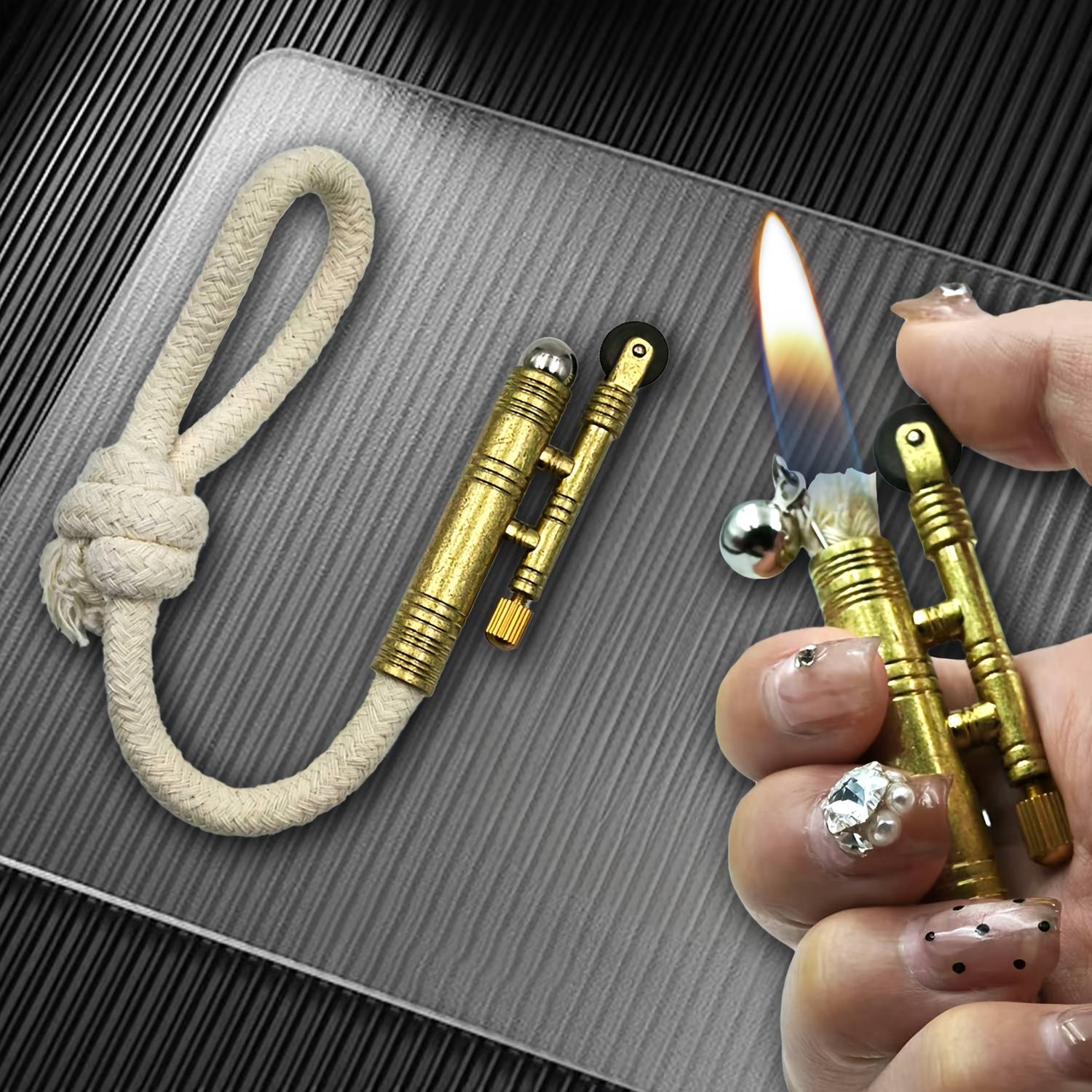 Temu Retro Velvet Windproof Lighter Rope