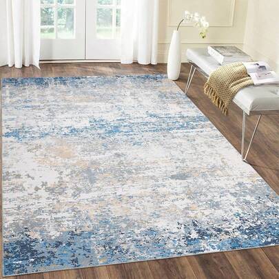 Shein FlexFocus Modern Stain Resistant Area Rug Blue