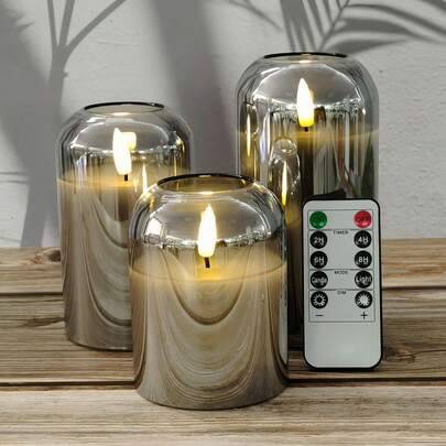 Shein Flameless Lights With 10-Key Remote Control LED Candle