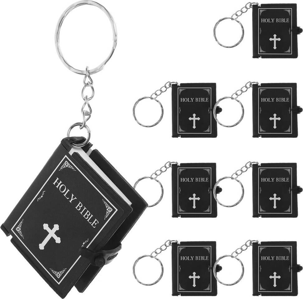 Totority Bible Keychain Book Pendant Key Rings