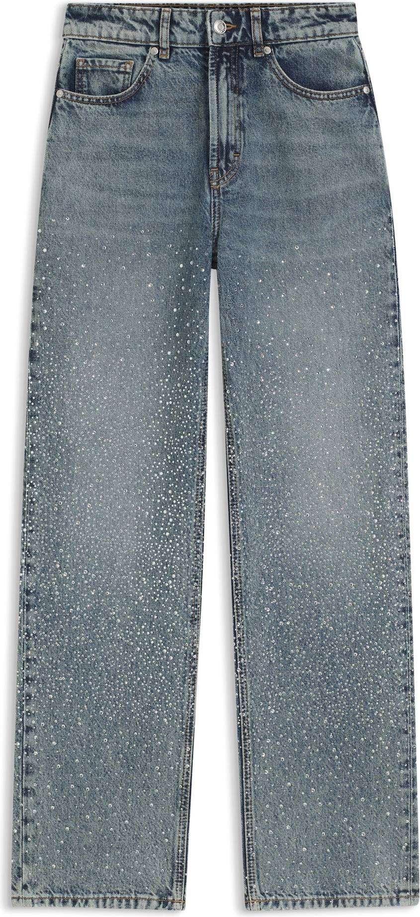 HUGO Straight-Leg Jeans With Rhinestone Embellishments