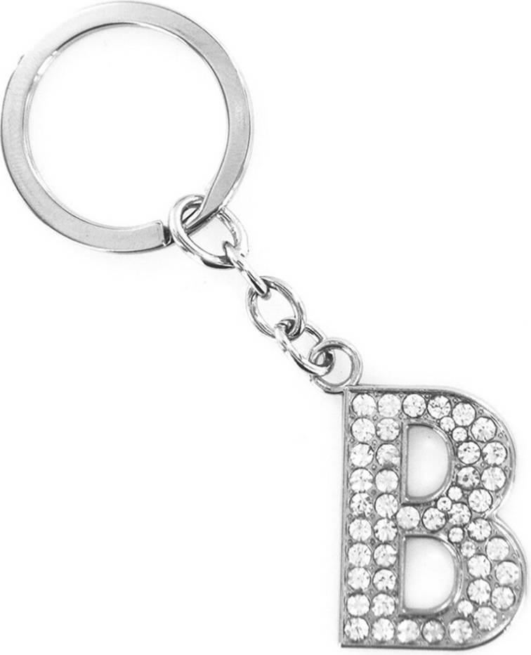 Ohphcall Metal Letter Keychain Alphabet Rhinestones