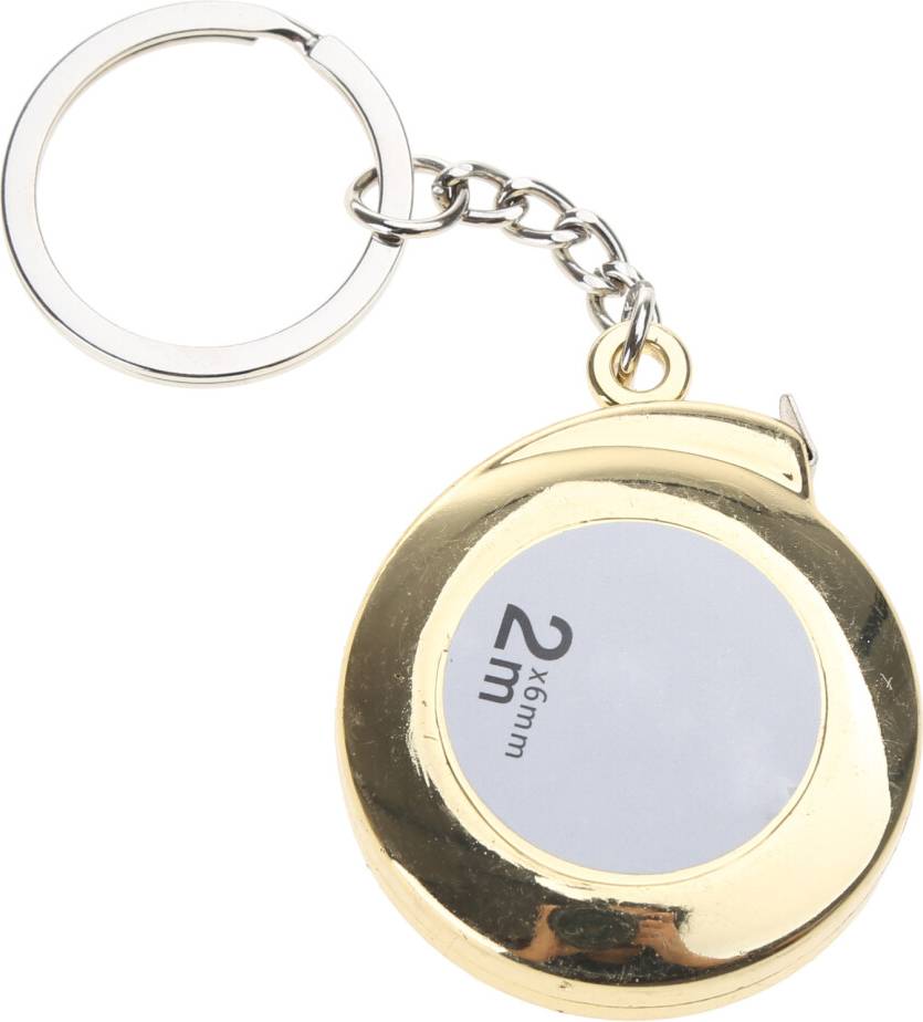 Mini Measure Keychain 2M Retractable Gold Measurement Tape