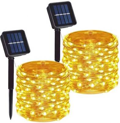 Shein Solar Lights LED Outdoor Copper Wire String Light