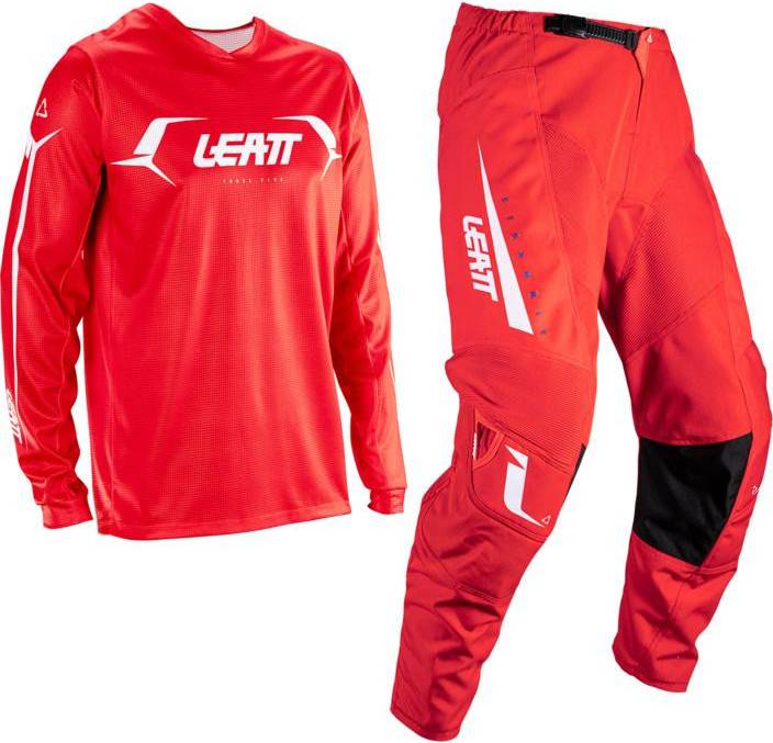LEATT 3.5 Ride Kit V26 Set Jersey Textile Pants - Red/White Man