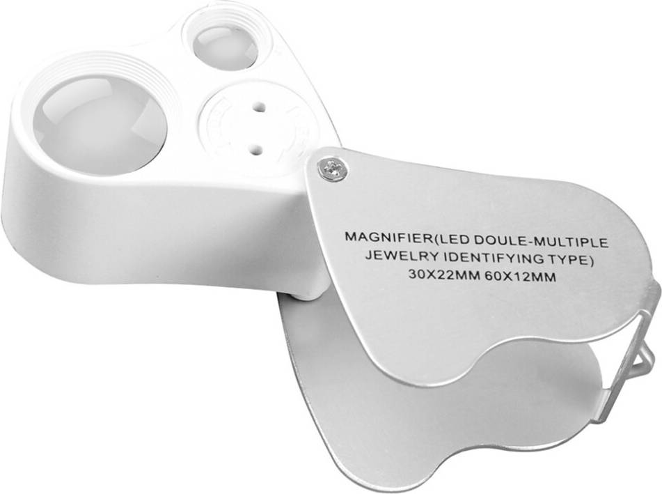 Inoomp 2pc Portable Heart-Shaped LED Magnifier