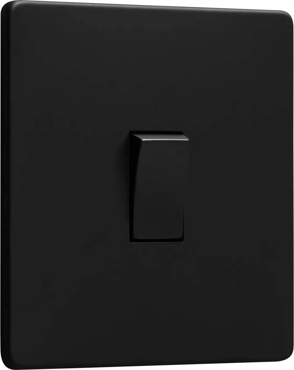 Reynolds Matt Black Single Rocker Switch