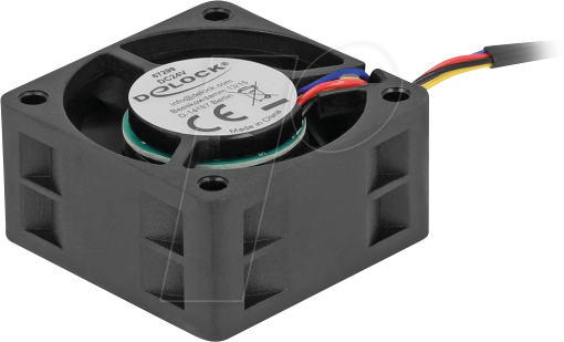 DeLock Fan 40 mm Sort