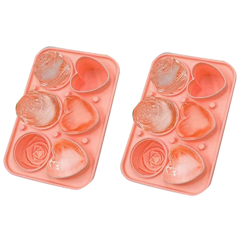 Spactz Roses Heart Shape Ice-Cube Mold Ice Cube Tray