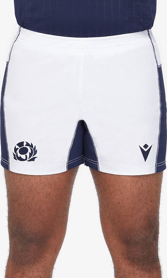 Macron Scotland Rugby Authentic Home Shorts - White