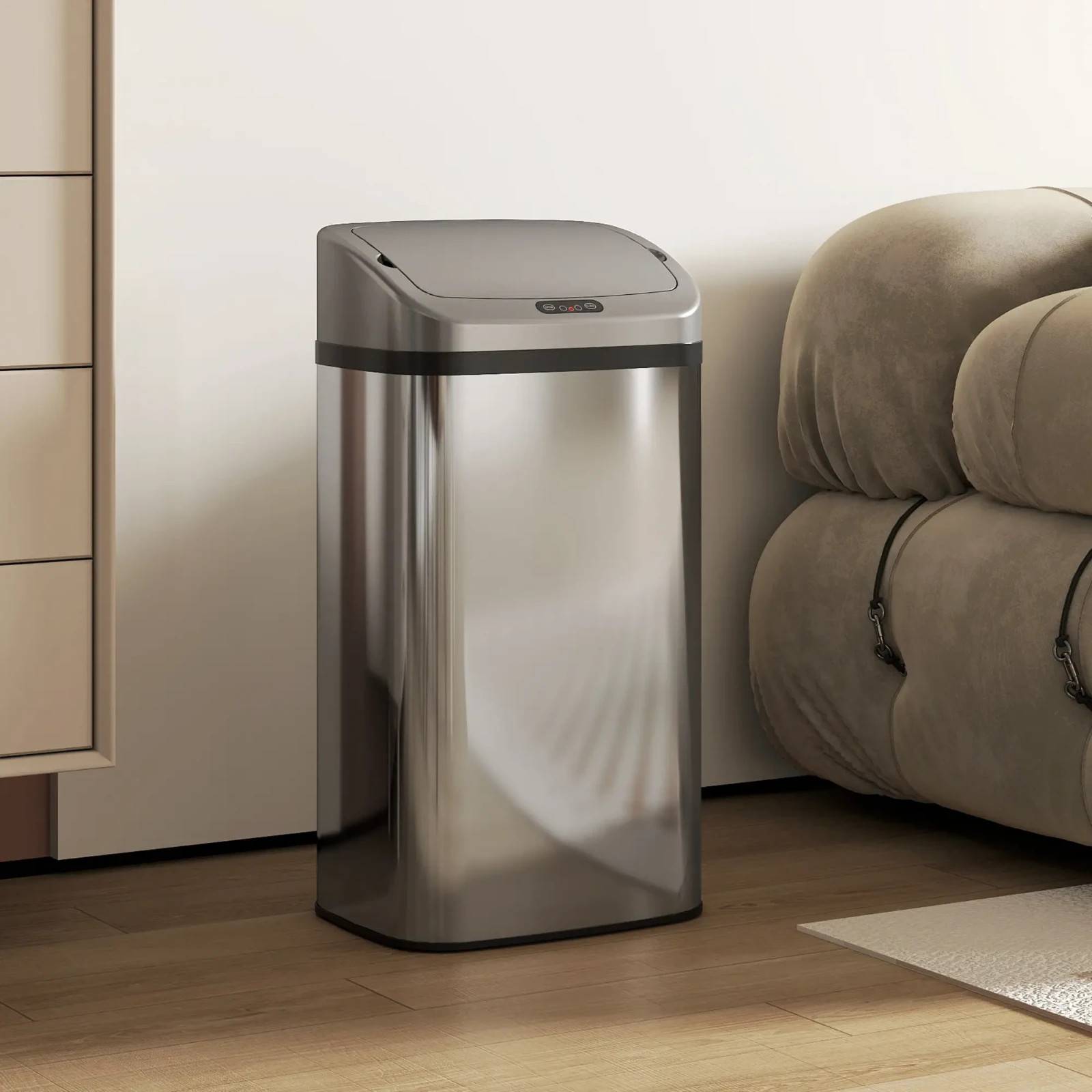 Trash bin Homcom 48L Kitchen Trash Bin with Infrared Sensor