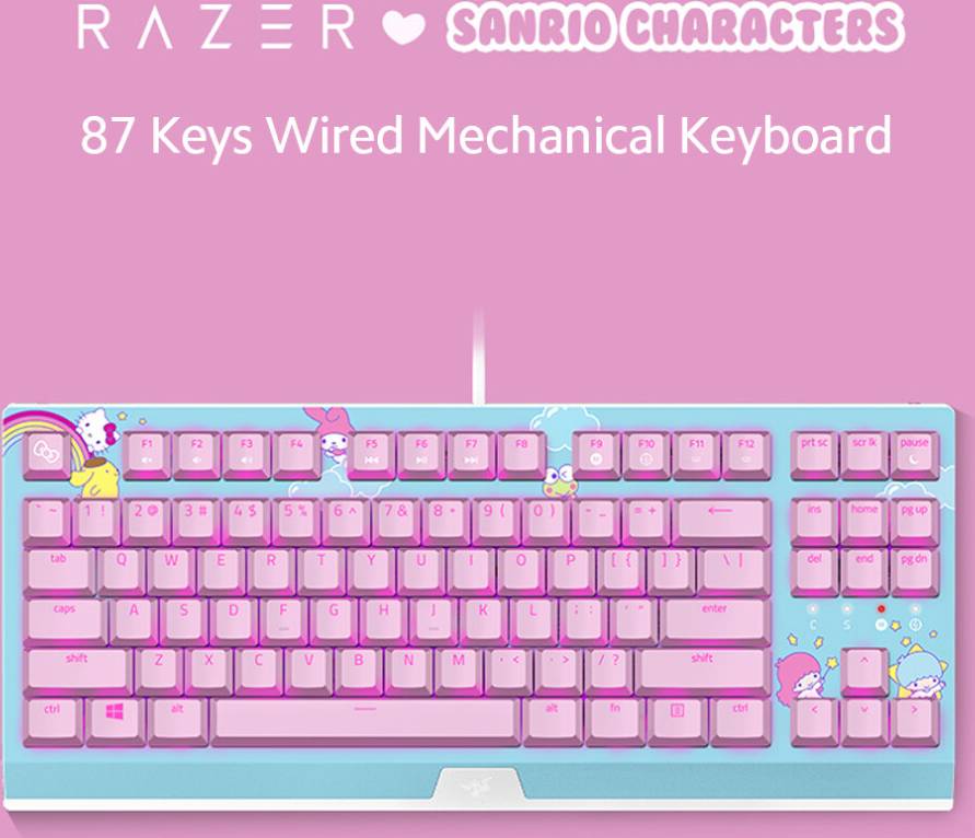 Razer Hello Kitty Wired Mechanical Keyboard Razer 87 Keys