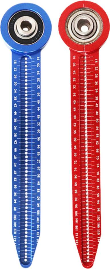 ABOOFAN 2pcs Mini Aluminum Alloy Compass Ruler Measurement tool