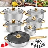 Induction Non Stick Stainless Steel 20PC Cookware Set