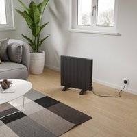 Freestanding electric radiators Agadon Riley Electric Panel Radiator Dark Grey