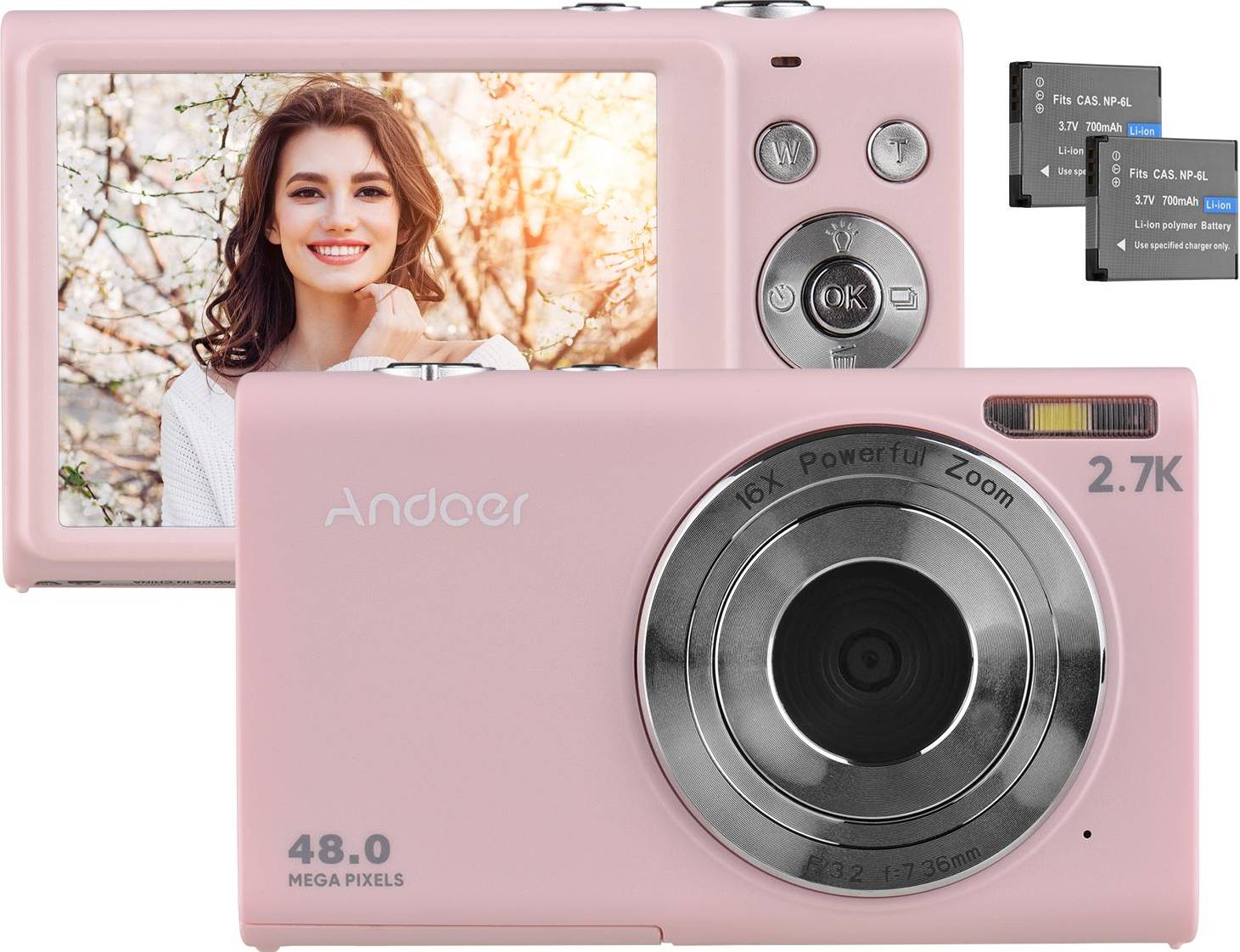 Andoer 2.7K Digital Camera Compact Video