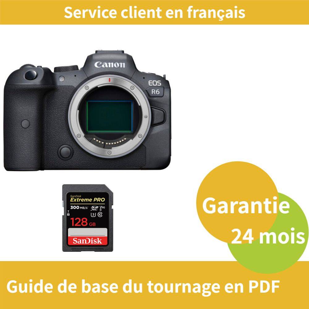 Canon camera Canon EOS R6 Camera SanDisk 128Go Extreme PRO