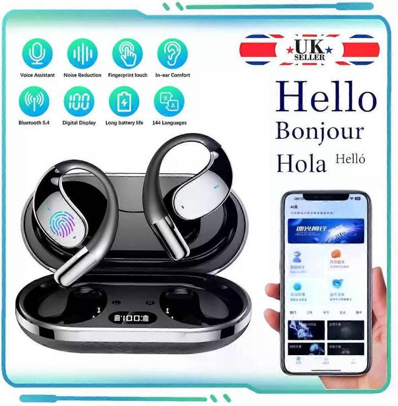 Bluetooth earbuds 144+ Language AI Translator Earbuds