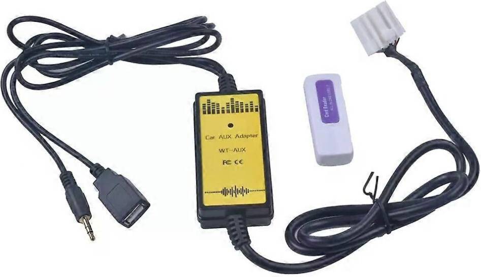 Car USB Adapter MP3 Audio Interface SD AUX Cable