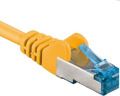 Goobay S/FTP Cat6a RJ45 - RJ45 M-M Yellow 15m