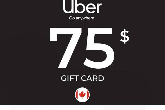 Uber Rides Gift Card 75 CAD