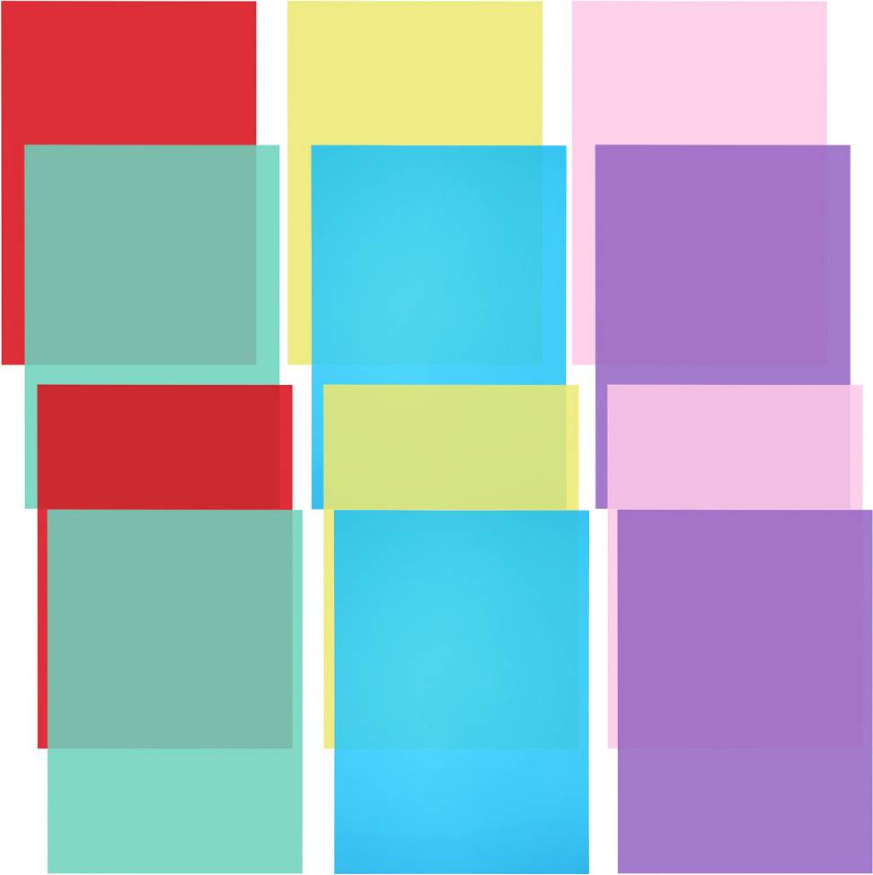 Vaguelly 36 Pcs Color Films Light Diffuser Sheets