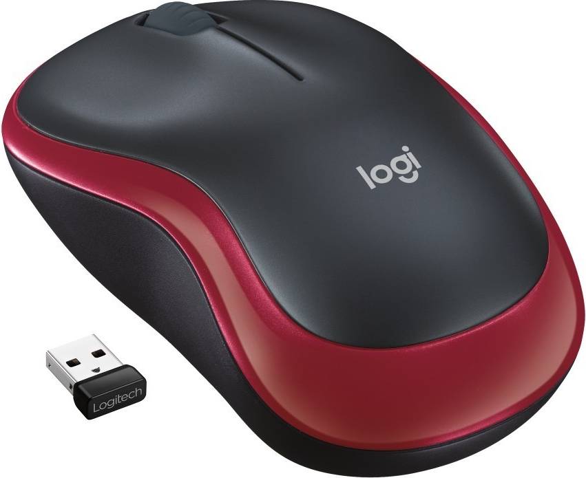 Logitech M185 Red Wireless Mouse Odd