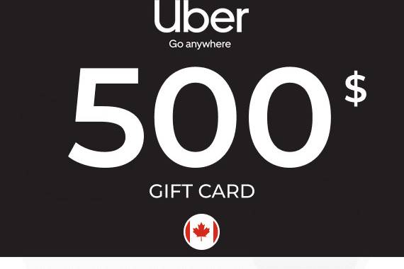 Uber Rides Gift Card 500 CAD