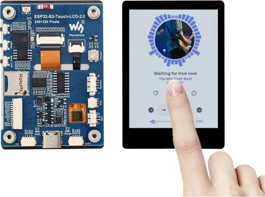 ESP32-S3 2.8 Inch IPS Capacitive Touch Display