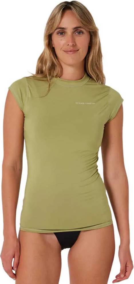 Eclipse Woman Short Sleeve Rash Guard Vert