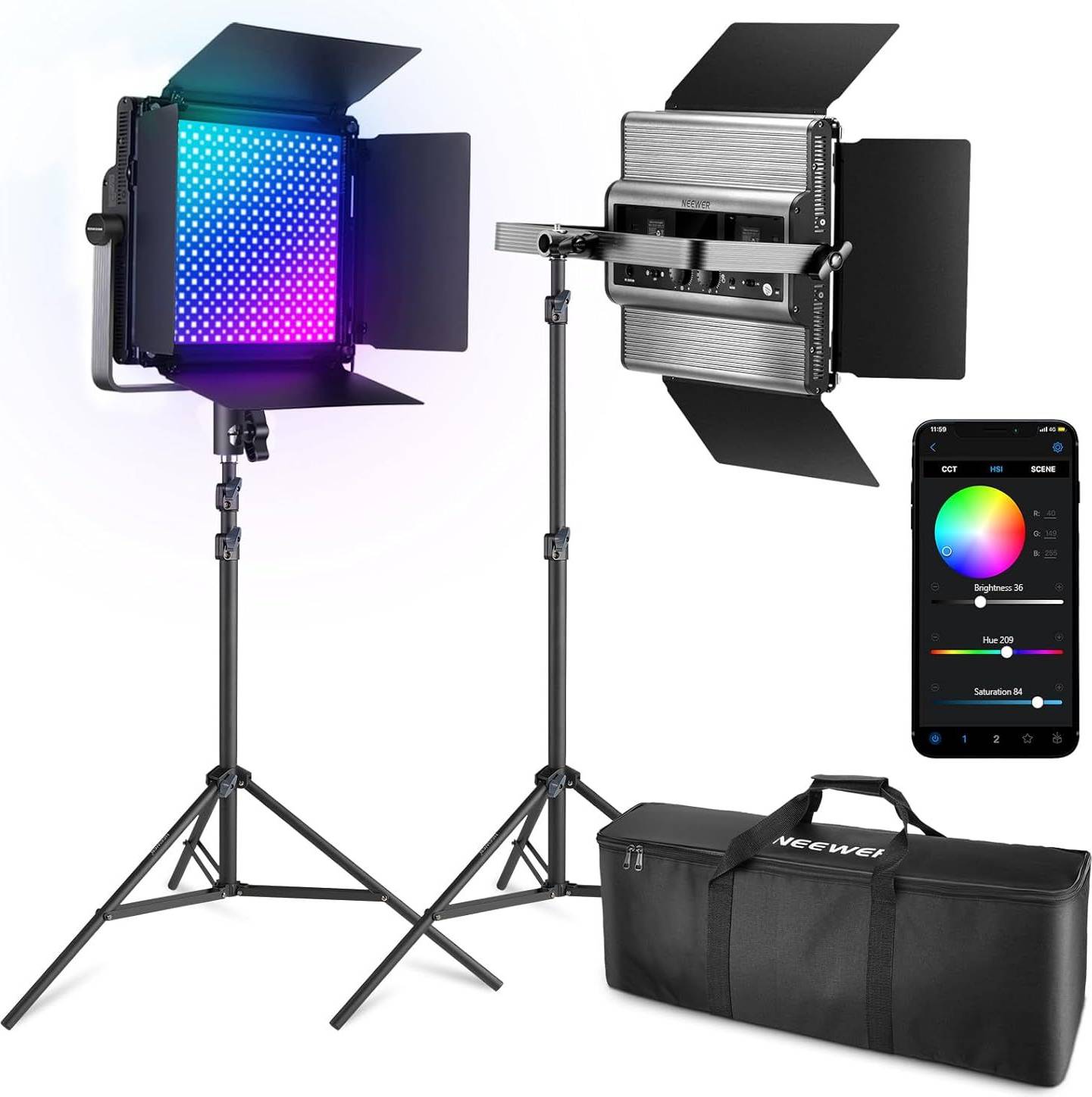 Neewer Rgb1200 Led Spotlight Purple