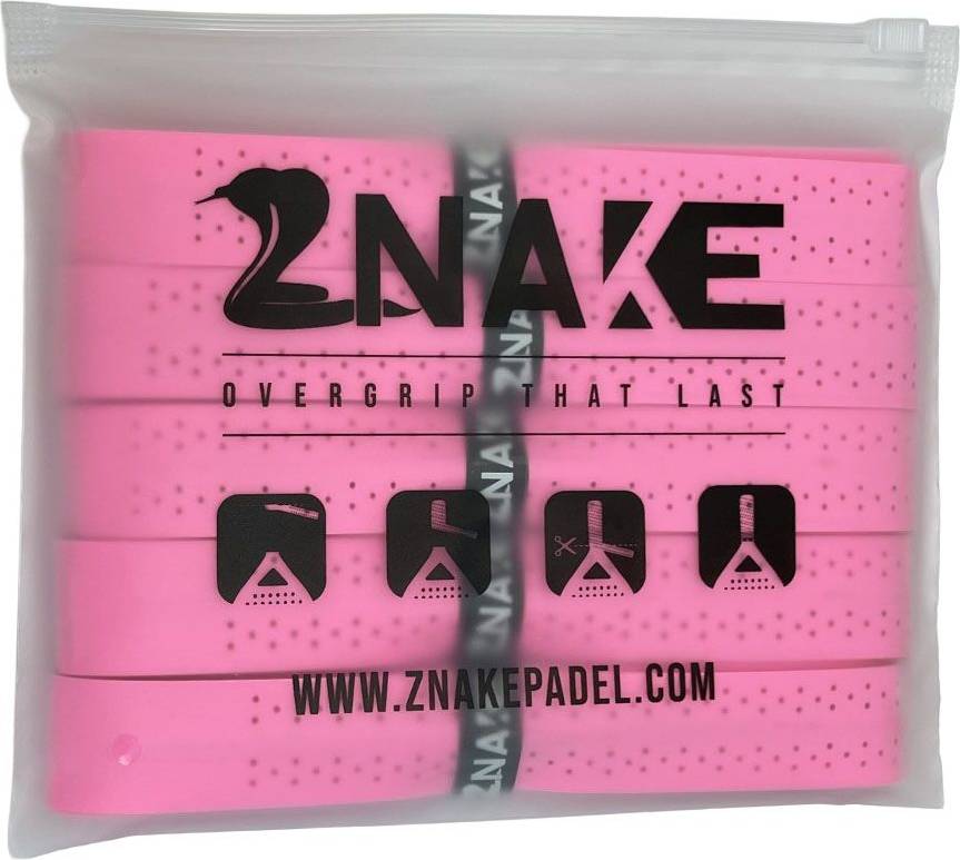 Znake Viper Padel Overgrip 5-pak - Rosa/Sort