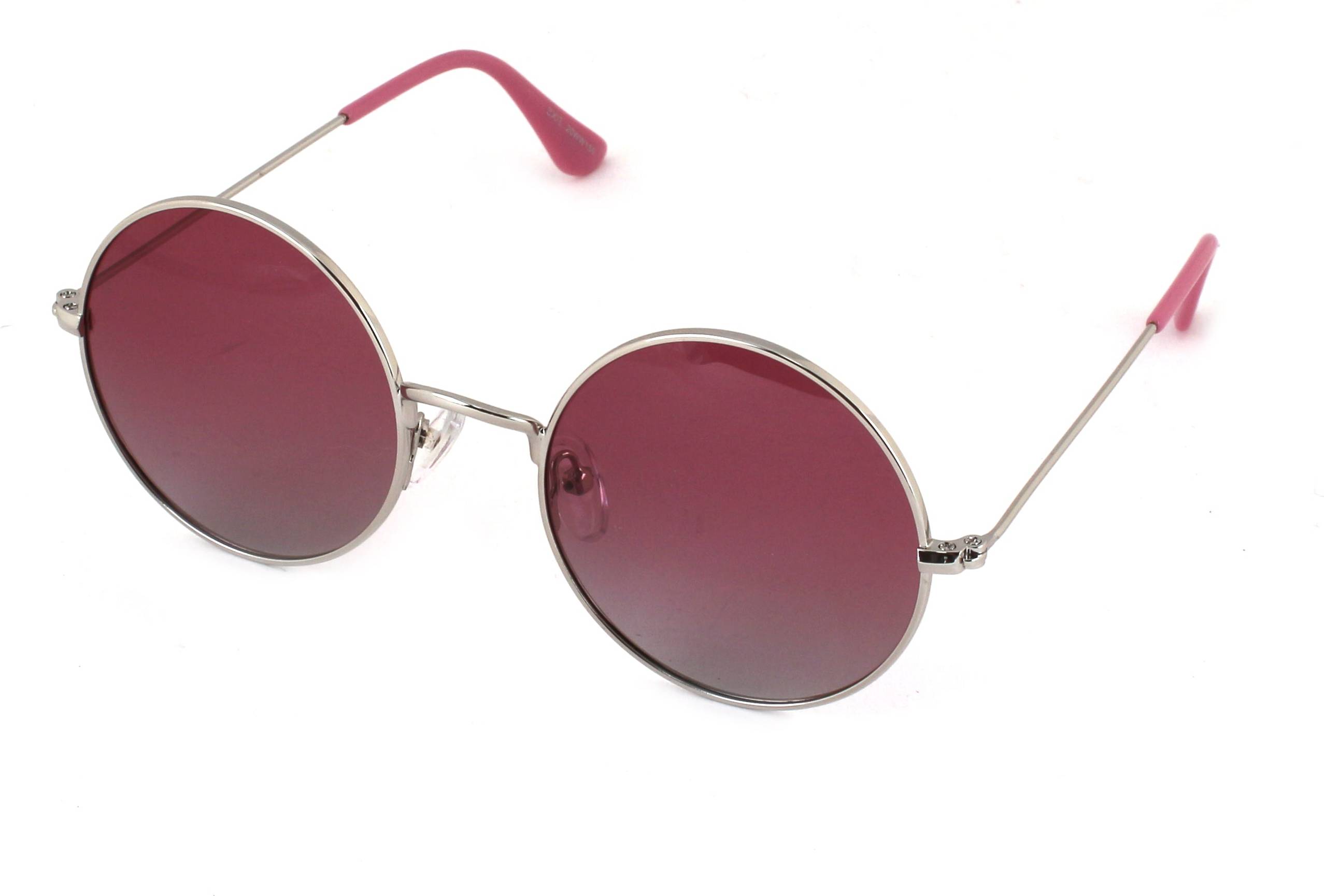 Occhiali Da Sole Metallo Argento Rosa - Rosa