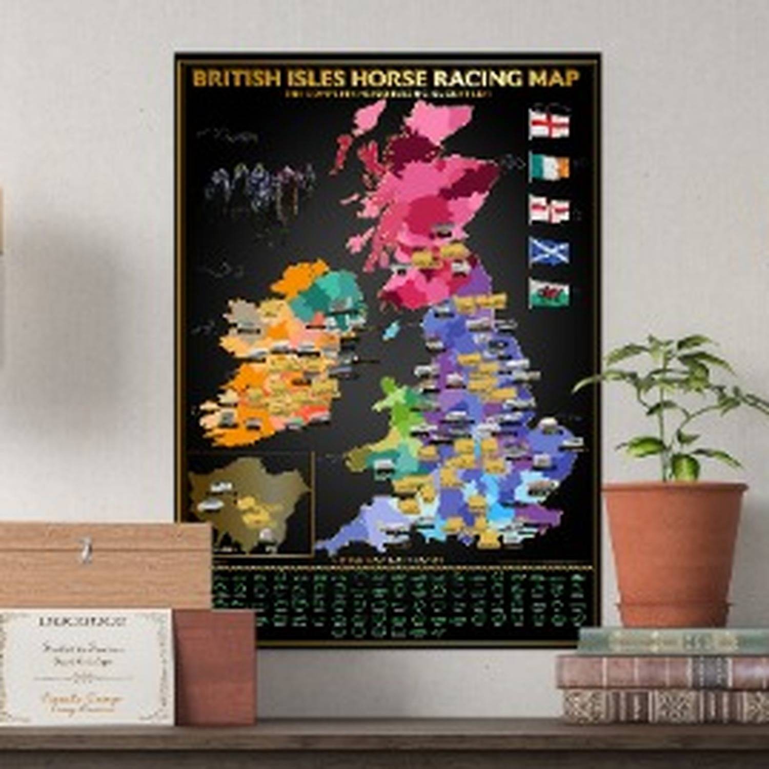 Scratch Off Golf Map Black
