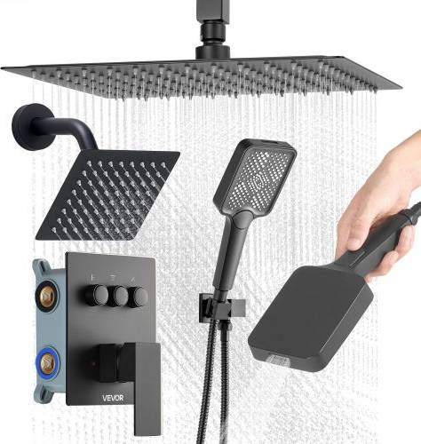 Shower faucet set VEVOR Shower Faucet Set 12 Inch Ceiling Mount