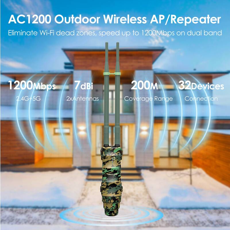Extender wifi Maxpower WiFi Router Wasserdicht IP67 Drahtloser Extender