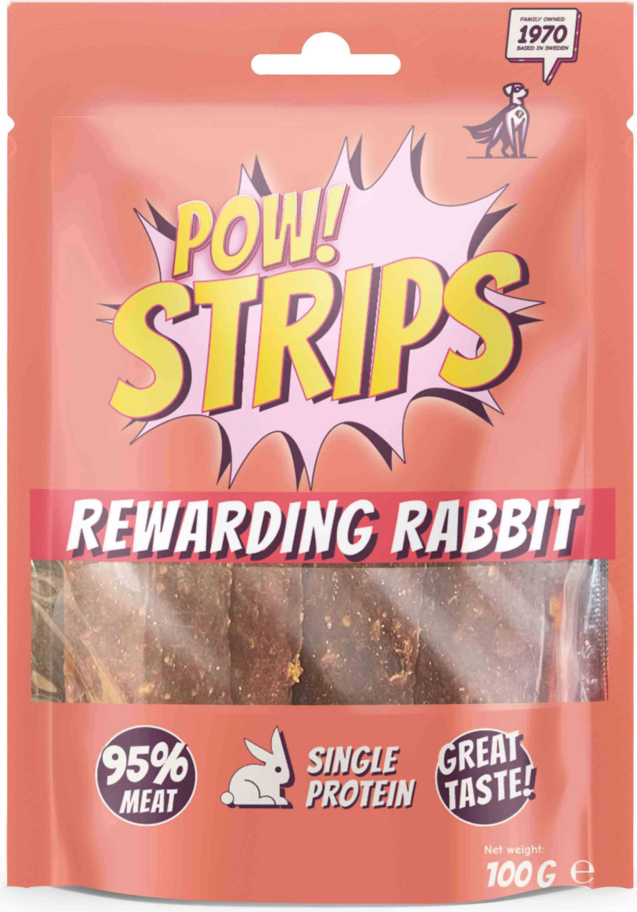 Hundgodis Strips Rewarding Rabbit 100 g