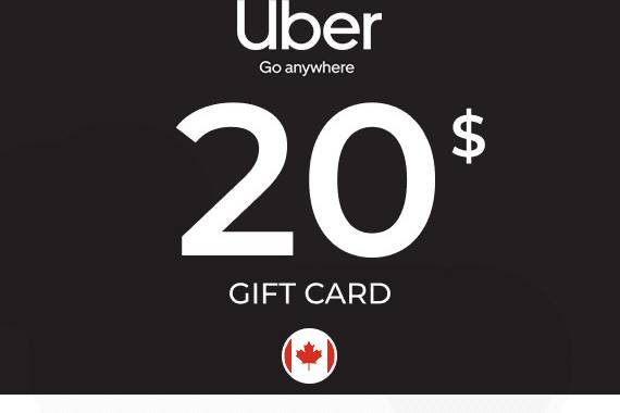 Uber Rides Gift Card 20 CAD