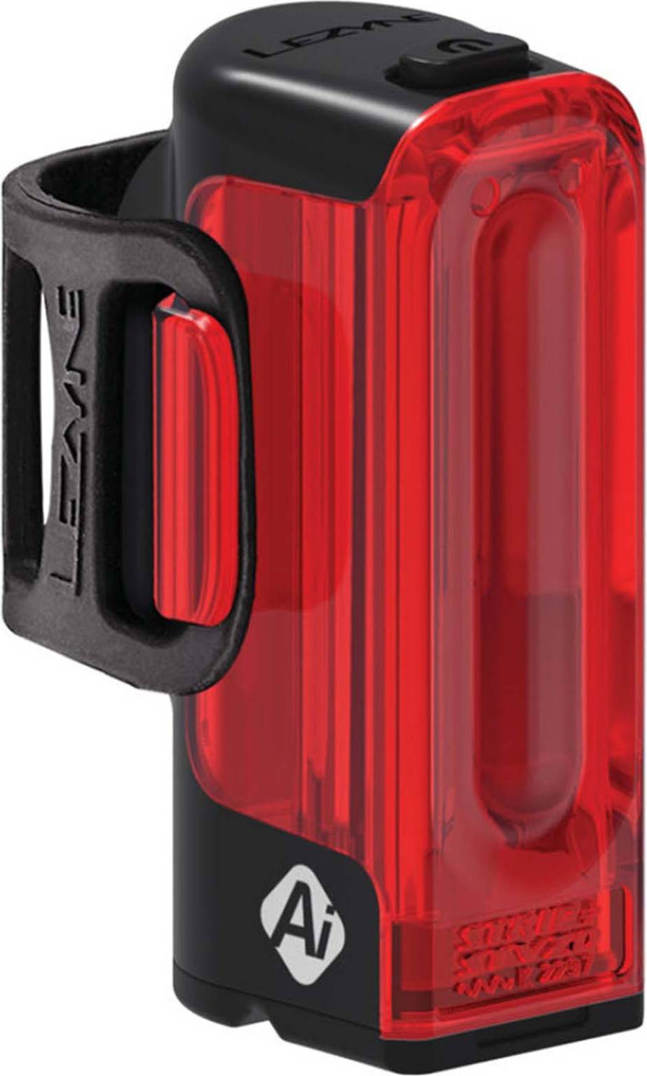 Lezyne Strip+ Stvzo Ai Alert Rear Light Rot