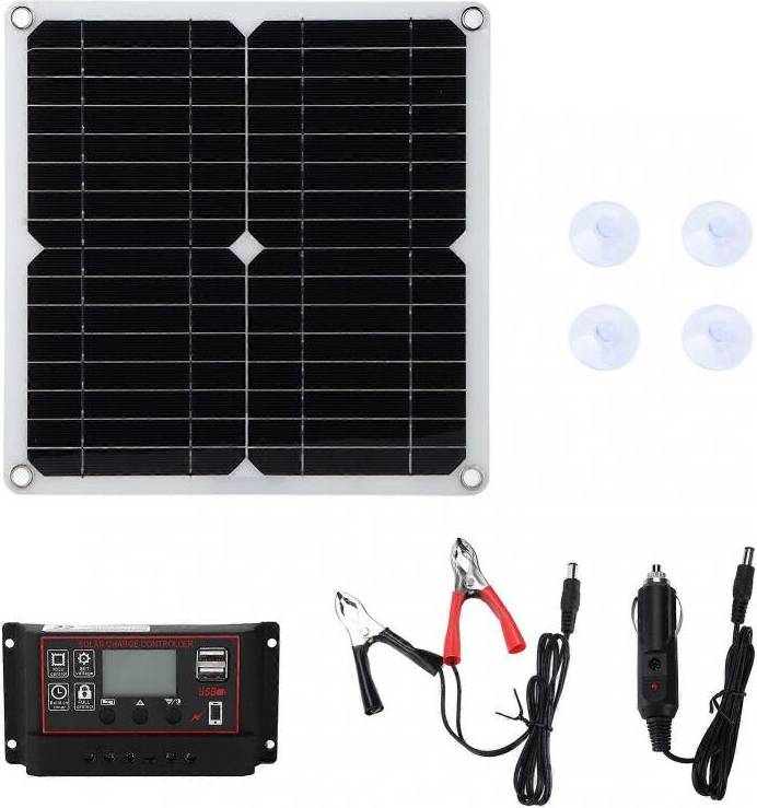 15W Solar Panel Kit Dual USB DC Output 100A