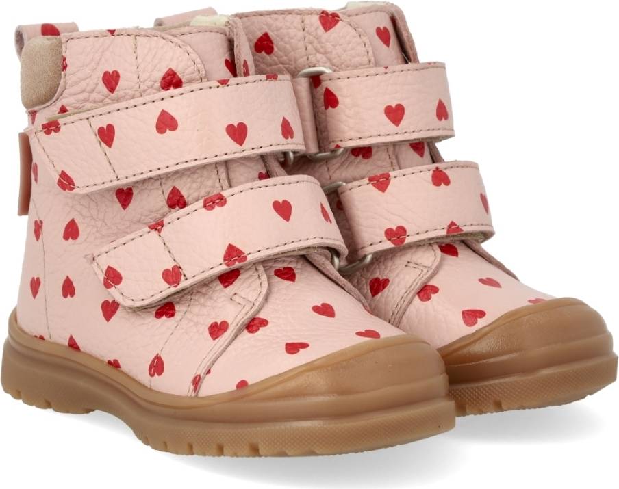 Angulus Tex Vinterkängor Flat With Velcro - Rosa