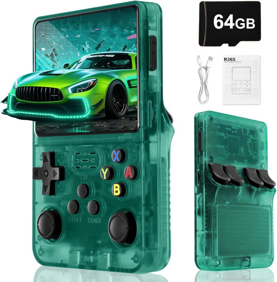 Five Leaf R36S Retro Handheld Games Console 64GB