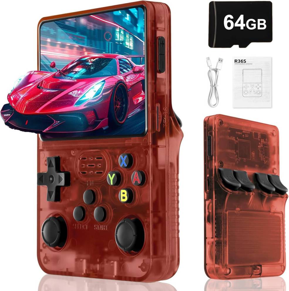 Five Leaf R36S Retro Handheld Games Console 64GB