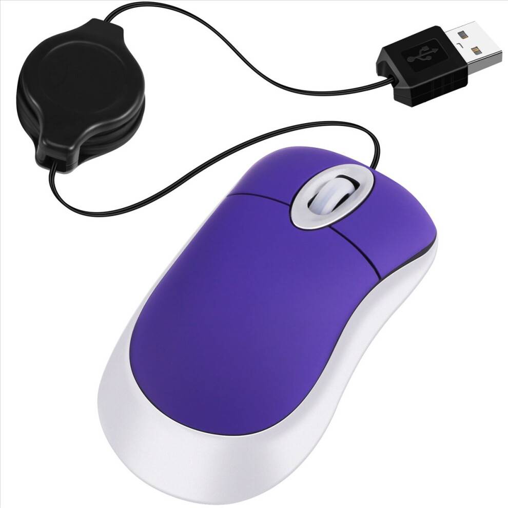 Mini Mouse USB Cablato Retrattile 1600 DPI