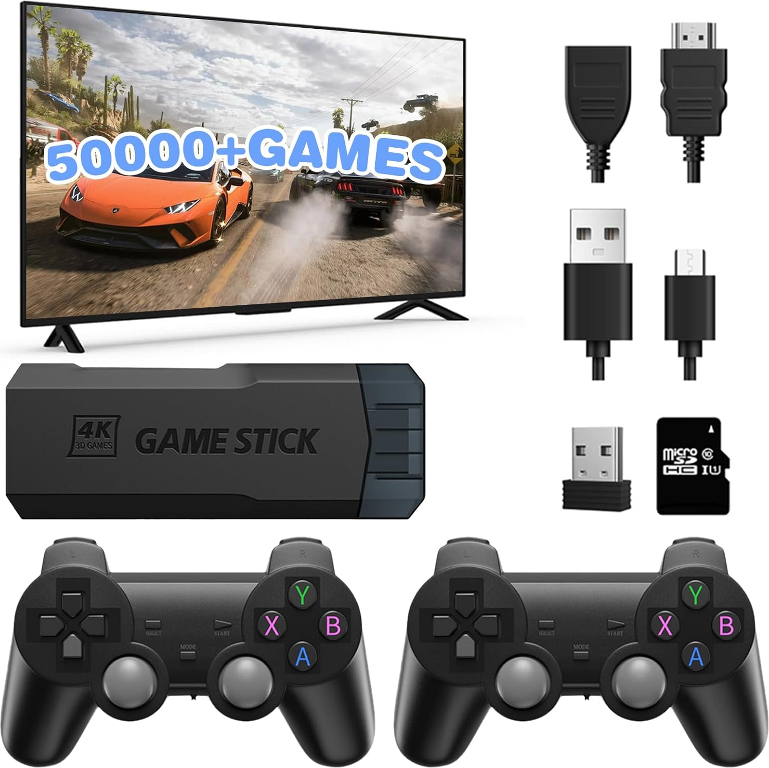 Console Retro Game Stick con 2 Controller Wireless 2.4G